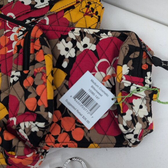 Vera Bradley Bittersweet Combo - Mailbag, Medium Cosmetic bag and Lanyard - Picture 3 of 7